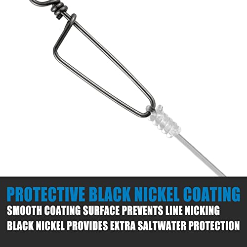 Ball Bearing Fishing Swivels with Coast-Lock Snaps - #2, 46lb, 10 Pack