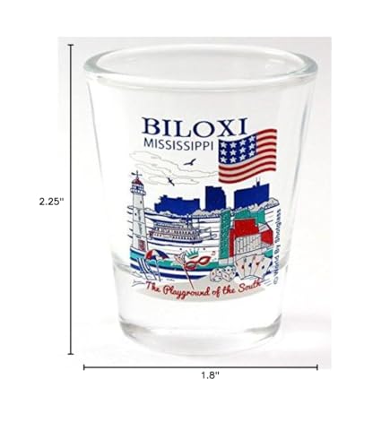Biloxi Mississippi Souvenir Shot Glass - Great American Cities Collection
