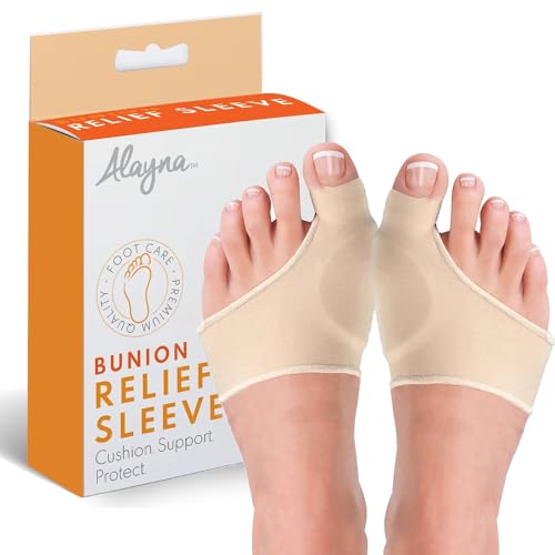 Alayna Bunion Sleeve S Nude — Gel Cushion Foot Support for Women & Men