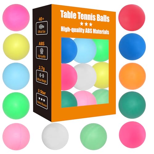 3-Star ABS Ping Pong Balls - Durable Training Table Tennis Set - Pack of 12