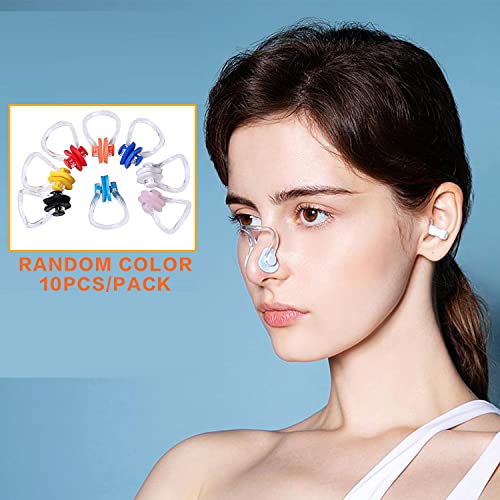 Swimming Nose Clips - 10 Pack Soft Silicone Nose Plugs for Kids and Adults