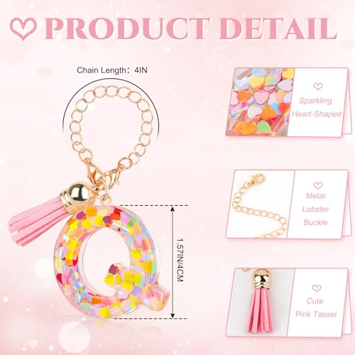 Initial Letter Charm for Tumbler Handle - Pink Letter Q