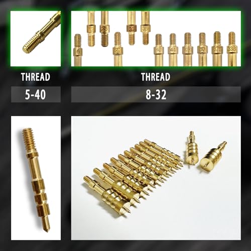 Solid Brass .22 Caliber Gun Jags - 3 Pack Bore Cleaner