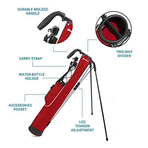 Lightweight Golf Stand Bag for Men & Women - Black, 1.95 lbs
