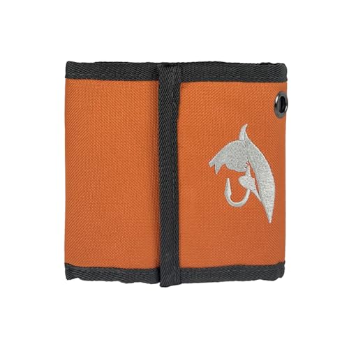 Fishing Tackle Binder Wallet - 10 Pocket Leader & Tippet - Orange