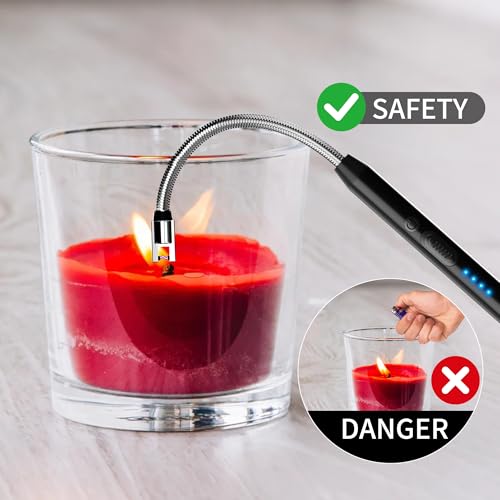 Rechargeable Electric Candle Lighters - 2-Pack, Black