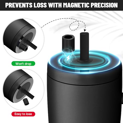 Magnetic Straw Cover - Silicone Leakproof Protector for Tumblers - Black