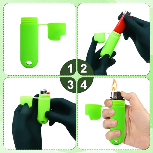 Waterproof Lighter Case Cover Holder for BIC - Light Green (2pcs)
