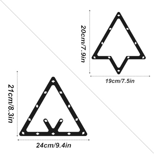6 Pack Magic Ball Rack Sheets for 8, 9, and 10 Ball Pool