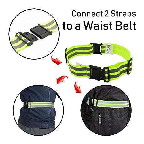 Reflective Running Gear Belt - Adjustable Safety Bands for Runners & Cyclists