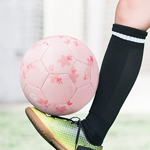 Kuangmi Sakura Size 5 Soccer Ball - Indoor & Outdoor Match Ball for Adults & Youth