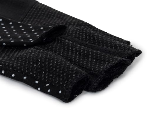 UV Sun Protection Fingerless Driving Gloves - Non-Slip - Black - Medium