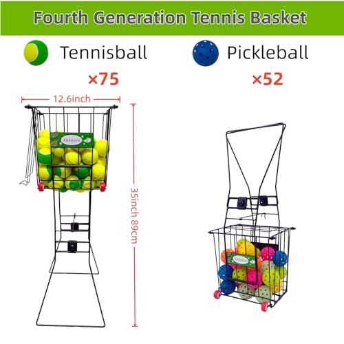 Tennis & Pickleball Hopper - Holds 75 Tennis or 50 Pickleballs