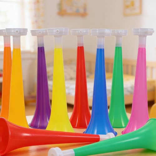 8-Pack 11-Inch Vuvuzela Stadium Horns - Lightweight Noise Makers