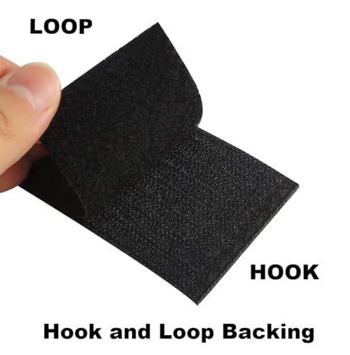 2pcs Reflective Cross Safety Patch - Hook and Loop - Cross-Black