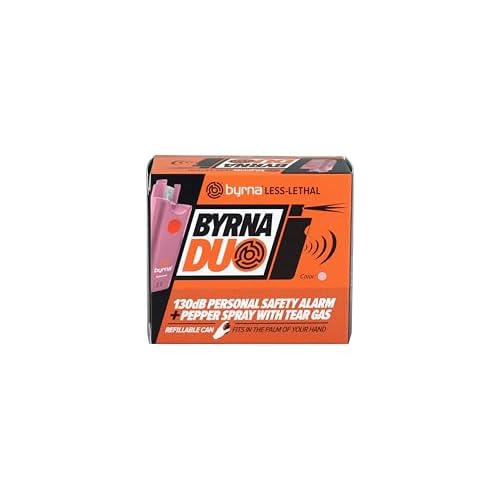 Byrna Duo | Rechargeable Personal Safety Alarm + Pepper Spray | Compact Self-Defense Tool with Replaceable Canisters, Portable Safety for On-The-Go