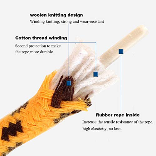 Adjustable Cotton Jump Rope for Kids - Wooden Handle - Blue