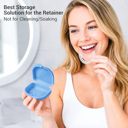 Orthodontic Retainer Case with Vent Holes - Durable Mouthguard Container