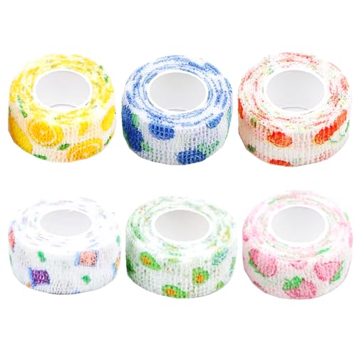 Self-Adhesive Bandage Wrap Tape - Assorted Colors, 1" x 4.4 Yards