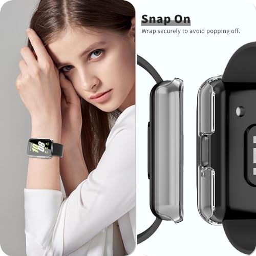Screen Protector Case for Samsung Galaxy Fit 3 - 4-Pack, Black/Silver/Navy Blue/Clear