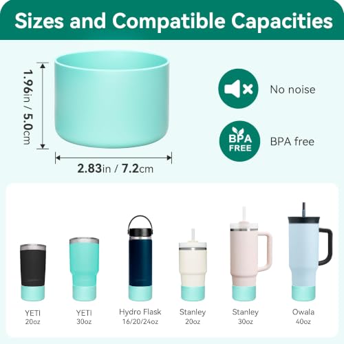 Silicone Boot Protector for YETI Rambler Tumbler - Teal, 2 Pcs