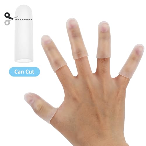 Gel Finger Cots - 10 PCS Silicone Finger Protectors - Clear