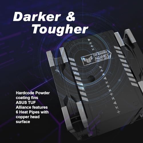 Mugen 6 CPU Air Cooler - TUF Black, 120mm Tower, Enhanced Cooling