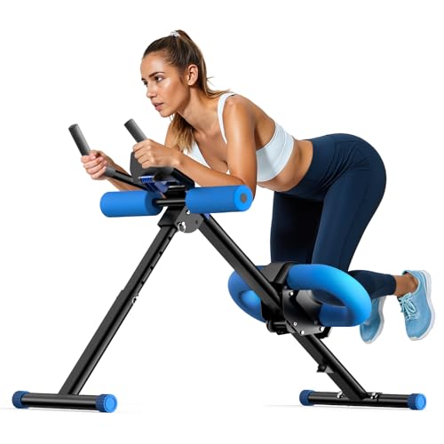 Adjustable Ab Trainer Machine for Home Workout - Blue