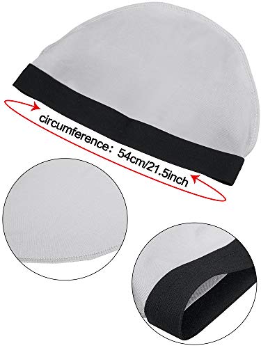 SATINIOR 8 Pack Silky Durags for Men Women - Long Tail, Wave Cap, 360 Waves Headwraps, Elastic Do Rags, Large Red Grey Black Blue