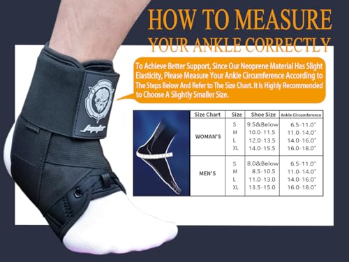 Neoprene Ankle Brace with Dual Springs for Sprains - Blue Medium