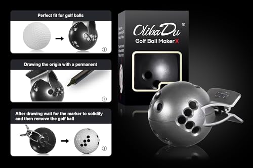 OlibaDu Black Golf Ball Marker Template for Rapsodo MLM2PRO - Reusable, Durable, Easy to Use