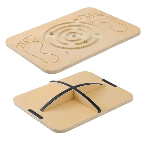 Juoe Brown 360° Maze Balance Board for Kids & Adults, Sensory Balance Toy
