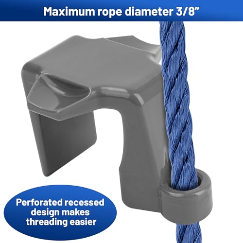USEAMIE Boat Fender Clips 4 Pack - Docking Bumper Hooks for Pontoon & Square Rails
