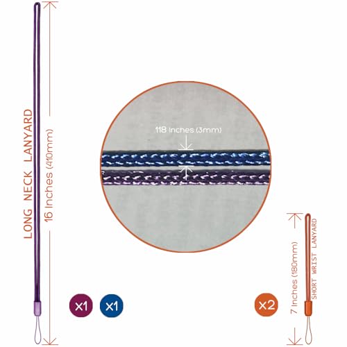 Emergency Whistle with Lanyard - Blue & Purple