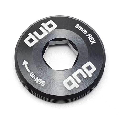 Self-Extracting Crank Arm Cap M18/M30 for DUB - Black with White Letters