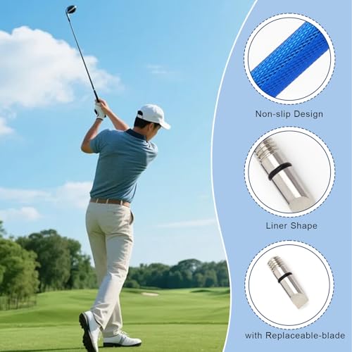 Golf Club Groove Sharpener and Iron Cleaner Tool - Blue