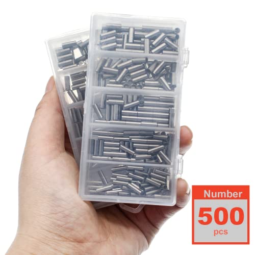 Copper Crimp Sleeves Kit - 500pcs Corrosion-Resistant Fishing Leaders