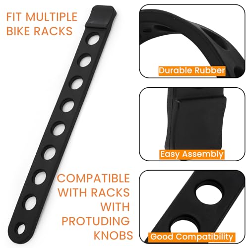 12 Pack Bicycle Wheel Rack Straps - Rubber Bike Tie Down Straps for Outdoor Use