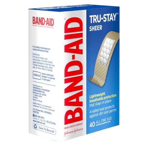 Tru-Stay Sheer Adhesive Bandages - 40 Count Wound Protection