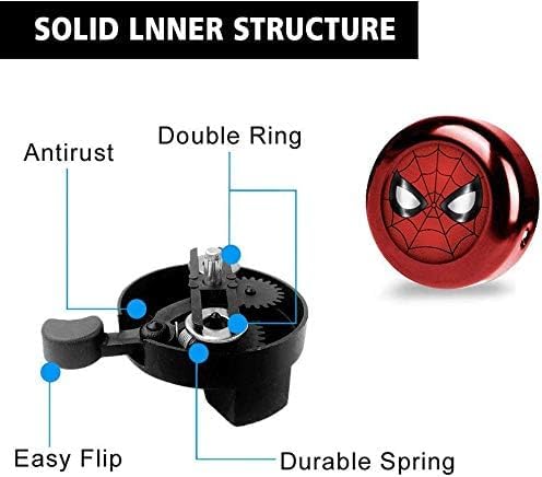 Bike Bell for Kids Boys Toddlers,Spiderman Spider man Aluminum