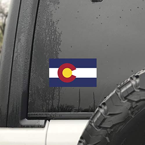 Colorado State Flag Decal Sticker - 5" x 3" Premium Vinyl - 2-Pack