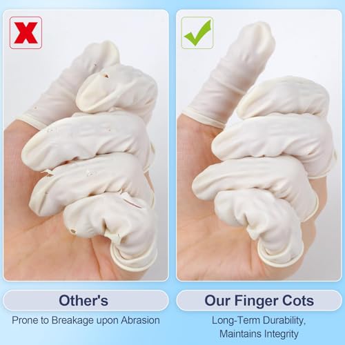 Disposable Finger Cots - Powder-Free Protective Finger Gloves, Medium 100pcs