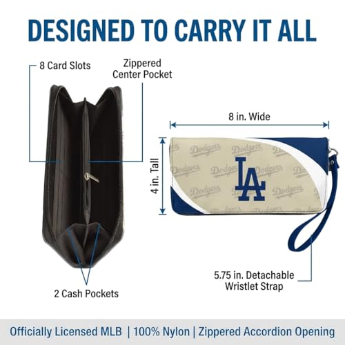 Los Angeles Dodgers Wallet & Wristlet - MLB Organizer with Phone Slots