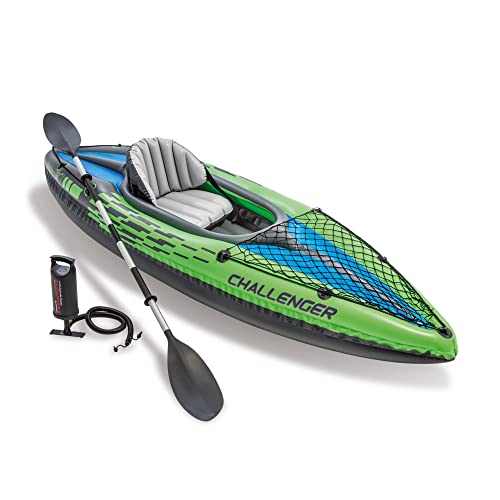 Inflatable Kayak for 1 Person - Includes Paddles & Pump
