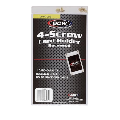 4-Screw Recessed Trading Card Holder for 20-35 pt. Cards - Single Pack