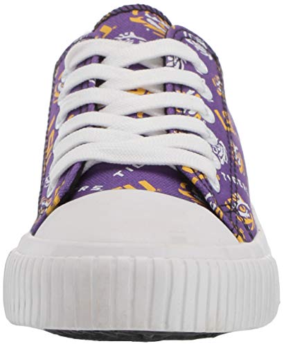 College Team Logo Low Top Canvas Sneakers - LSU Tigers