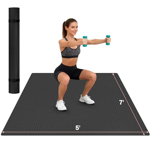 Extra Large Non-Slip Exercise Mat 7'x5' - Durable Workout Mat