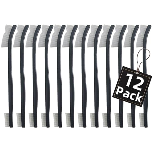 Double-Ended Gun Cleaning Brush - 12 Pack White Nylon Bristles
