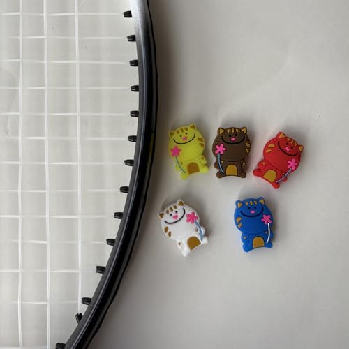 Tennis Dampener - Cute Cat Vibration Shock Absorber, 5 Pieces