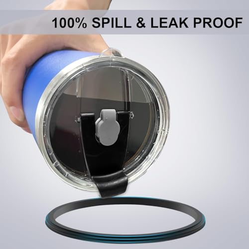 20 oz Tumbler Lid Replacement - 2 Pack Black Silicone Covers